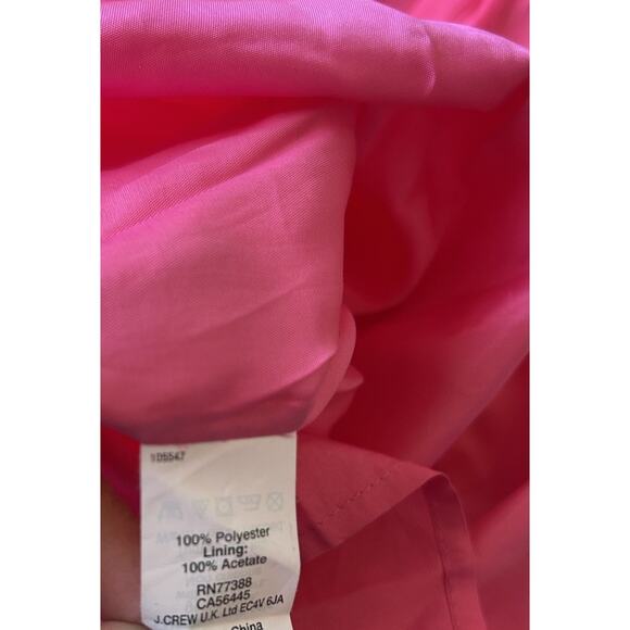 J. Crew Top XS Ruffles Sleeveless Neon Pink Barbie Sheer Summer Shirt 00 Office - Picture 6 of 8